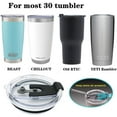 thumbnail image 3 of Couvercles de Remplacement pour Gobelet Isolé en Acier Inoxydable, Compatible avec Yeti Rambler, Ozark Trail, Old Style et Plus (30 Oz, Noir 2), 3 of 6