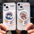 thumbnail image 3 of Funda Magnética Transparente De Dibujos Animados Para IPhone 11 12 13 14 Pro Max Plus 12Pro 14Pro 13Pro Protector De Cámara Suave De TPU, 3 of 4