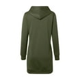 thumbnail image 5 of FEIFLY Women's Sweatshirts Loose Hoodie Mid Length Hoodie Dress Pullover Long Sleeve Solid Color Leisure Winter Autumn Workout Tops, 5 of 6