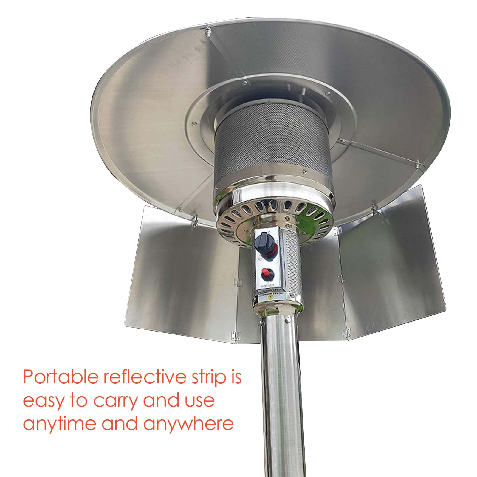 XinYuan Outdoor Heater Reflector Shield Patio Heater Reflector for Round Stand Up Heaters Directional Heat Deflector