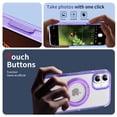 thumbnail image 3 of ELEHOLD Case for iPhone 16, Magnetic Shockproof Transparent Case with 360° Ring Kickstand,Purple, 3 of 10