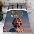 thumbnail image 4 of El Rey de Reyes Conjunto de sábanas temático, trío de piezas, cómodo y amigable con la piel, diseño único, regalo de decoración para el hogar para familiares, amigos y fans,173cm *218cm, 4 of 6