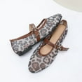 thumbnail image 3 of Leopard Flats for Women Mesh Flats Ballet Flats Mary Jane Flats Women's Dress Shoes Ballet Shoes, 3 of 14