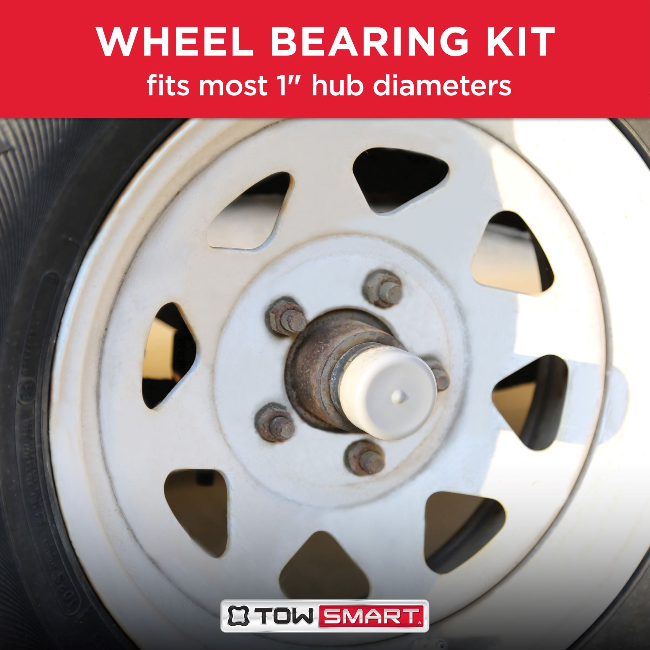 (2 pack) TowSmart 7281 Wheel Bearing Kit, Fits Most 1in. Trailer Hubs