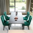 thumbnail image 2 of Set of 2 Dining Chairs with Velvet Upholstered, Dining Room Chairs, High-end Tufted Solid Wood Kitchen And Dining Room Chairs with Wood Legs Nailhead Trim for Kitchen Bedroom, Green, 2 of 7
