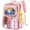 Pink, variant on Clear Backpack,Heavy Duty PVC Transparent bag Stadium Approved See Through Backpack