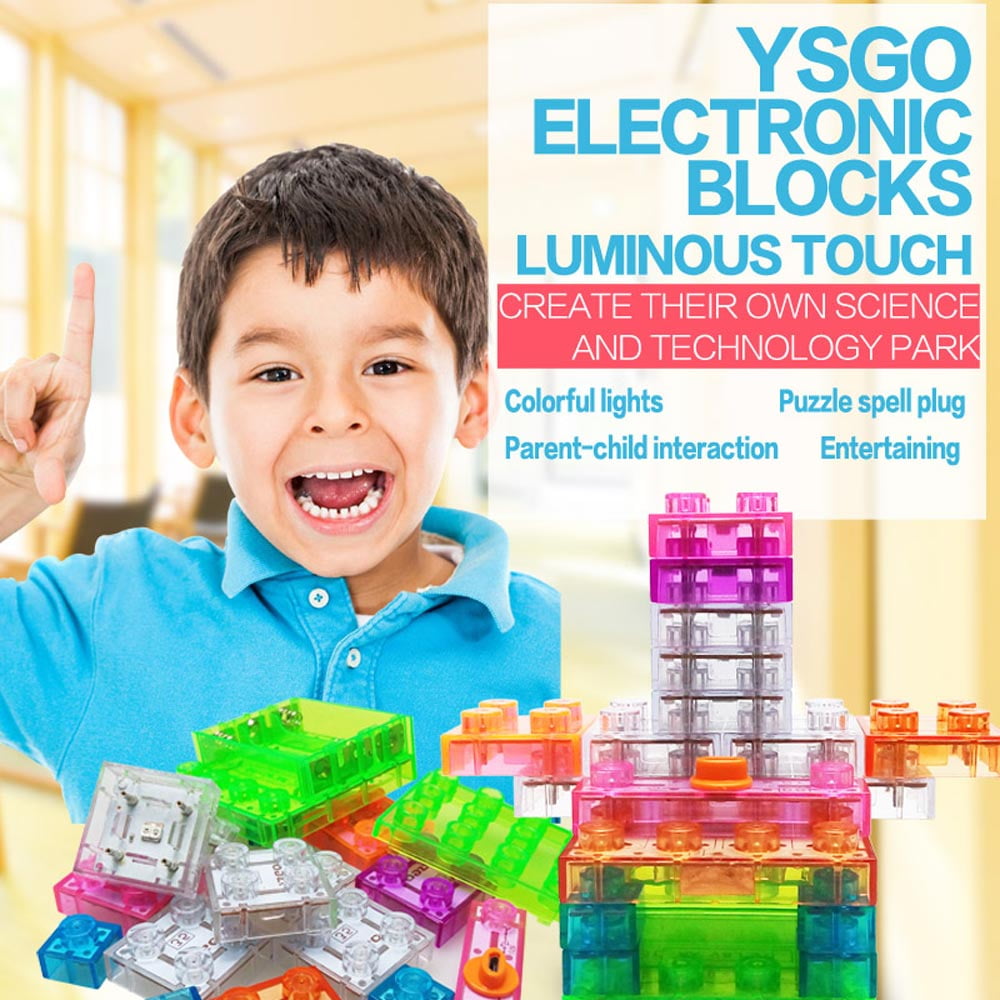 19 Pieces Electronic Building Blocks Integrated Circuit Light Up DIY