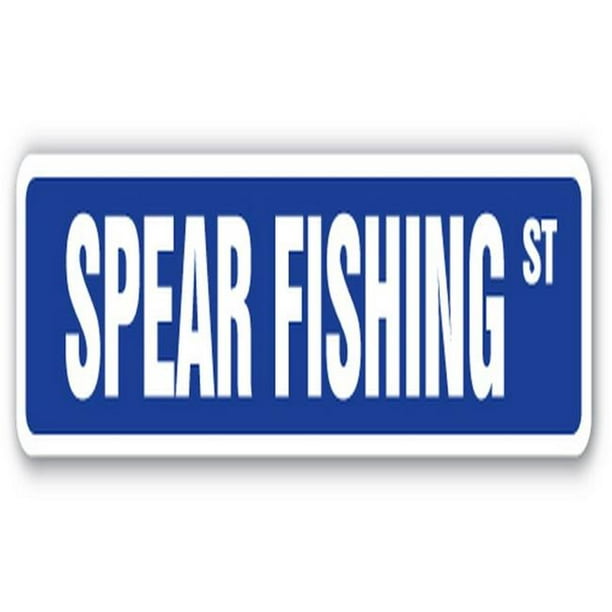 SignMission SS-SPEAR FISHING 4 x 18 in. Childrens Name Room Decal