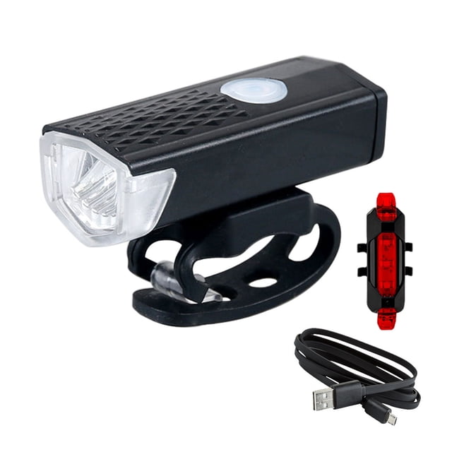 Yuarrent Linterna frontal de instalación conveniente a prueba de agua para juego de luces de bicicleta accesorios de bicicleta recargables Ciclismo