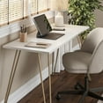 thumbnail image 2 of Ameriwood Home Owen Writing Desk, White & Gold, 2 of 11