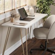 Ameriwood Home Owen Writing Desk, White & Gold