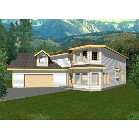 001-2009: Country Farmhouse 3 Bed, 3 Bath Luxury Home Plan, 2737 Sq Ft: Full Blueprints with License to Build by Home Plan Marketplace - Lesuto
