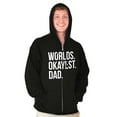 thumbnail image 5 of Worlds Okayest Dad Fathers Day Family Zip Hoodie Sweatshirt Men Brisco Brands S, 5 of 5