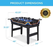 Best Choice Products 2x4ft 10-in-1 Combo Game Table Set w/ Hockey, Foosball, Pool, Shuffleboard, Ping Pong - Blue/Black