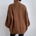 thumbnail image 6 of Womens Oversized Cable Knit Cardigan Sweater Button Front V Neck Long Sleeve Soft Warm Casual Outerwear for Fall Winter Daily Wear Ladies Top, S, 6 of 6