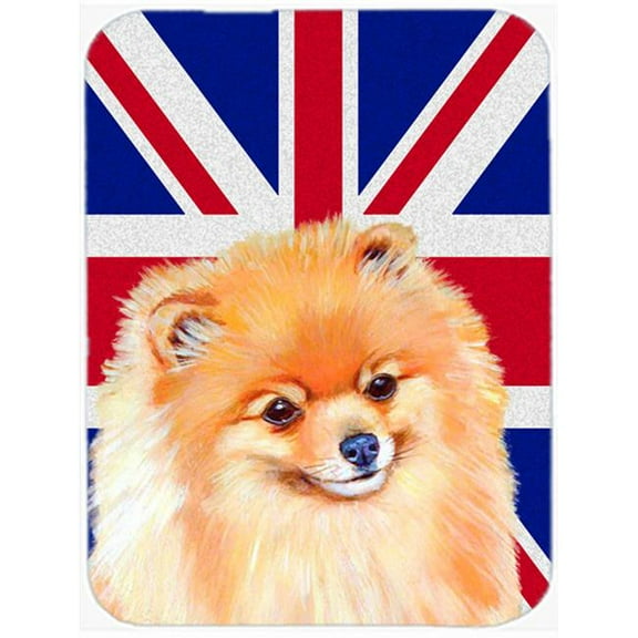 Carolines Treasures  Pomeranian With English Union Jack British Flag Mouse Pad