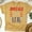 Gold, variant on Patriotic Graphic T-Shirt, USA Est. 1776, Short Sleeve Crewneck Tee, Gold, Size M