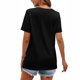 thumbnail image 5 of Tops Cortos para Mujeres Cuello en V Suelto Moda Casual Manga Corta Superior, Halagadora Silueta para el Uso Diario Y Casual, 5 of 9
