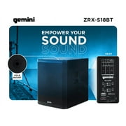 Gemini Sound ZRX-S18BT Ultra-High-Power 2400W Peak Bluetooth Subwoofer - 18in Front Firing, High Excursion for DJ/Outdoor, Portable with XLR, TWS, 600W RMS