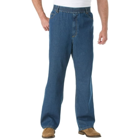 Kingsize Men's Big & Tall Loose Fit Comfort Waist Jeans