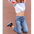 thumbnail image 5 of HLSOHJP Women's Rainbow Print Sweatshirt Long Lantern Sleeve Colorful Striped Color Block Pullover Tops Casual Jumpers, 5 of 6