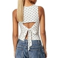 thumbnail image 3 of WEIWEN Spaghetti Strap Tank Top for Women Sleeveless Ribbed Knit Vest Shirts Slim Fit Summer Going Out Camisole Womens Tank Tops White, XL, 3 of 7