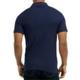 thumbnail image 3 of Men's Polo Shirt Cotton S-3XL Half Button Front Short Sleeve Regular Big & Tall Plain Daily Classic-Fit Casual Top Golf Outdoor Breathable Menswear, 3 of 3