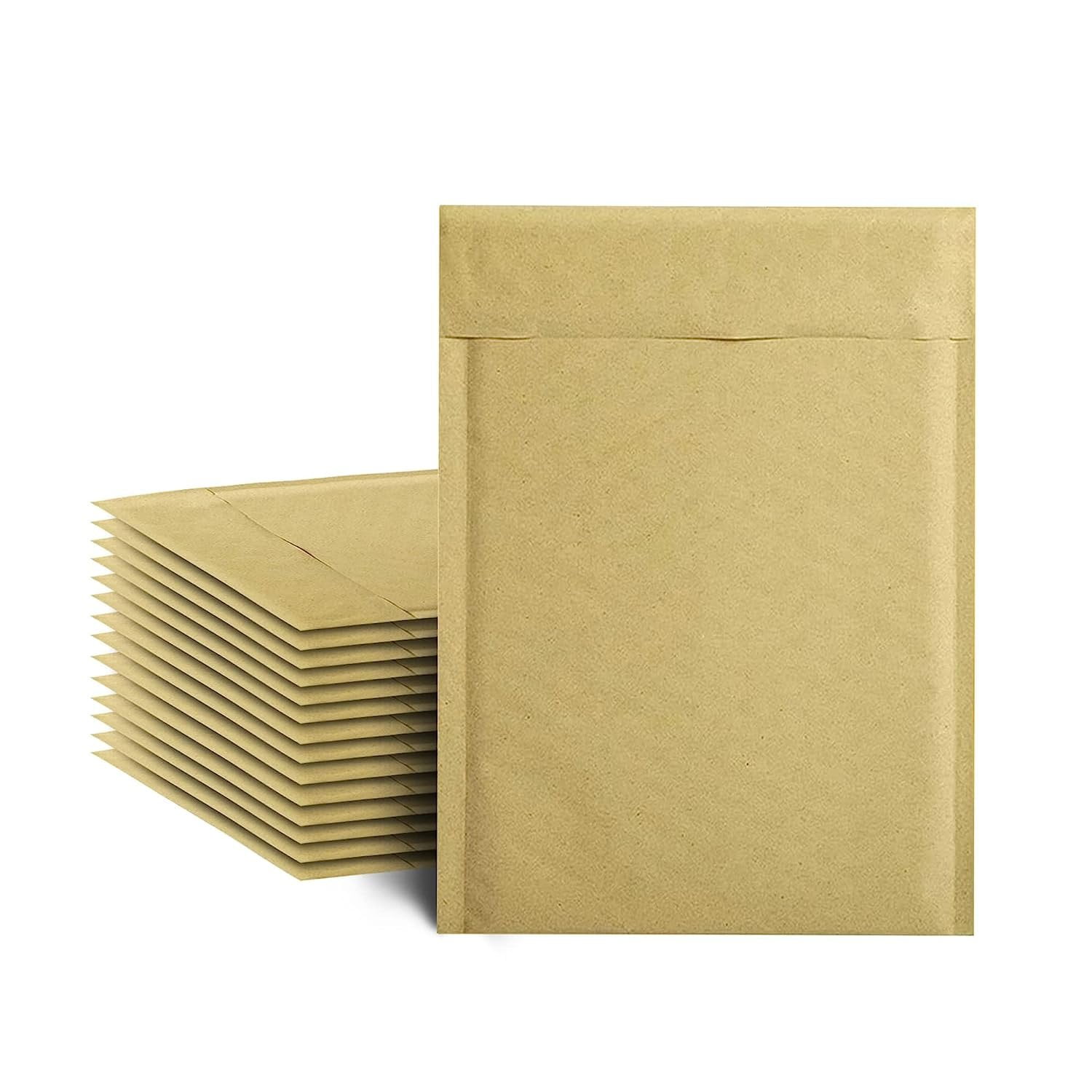 AMIFF Kraft Bubble Mailer 10.5 x 15 Inch, Pack of 25 Brown Kraft Bubble