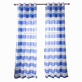 thumbnail image 2 of Volkmi New Striped Retro Window Screen Perforated W 140cm* H 245cm_Blue, 2 of 11