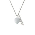 thumbnail image 2 of Delight Jewelry Silvertone Large Guitar Pick Silvertone Forever Bar Charm Necklace, 23", 2 of 4