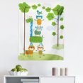 thumbnail image 1 of Cartoon Tapestry, Funny Jungle Creatures Balancing on Each Other Animal Tower in Forest, Fabric Wall Hanging Decor for Bedroom Living Room Dorm, 5 Sizes, Green Blue Orange, by Ambesonne, 1 of 1