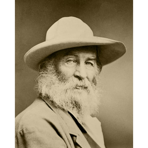 Print: Walt Whitman, Head-And-Shoulders Portrait, Facing Front, Wearing