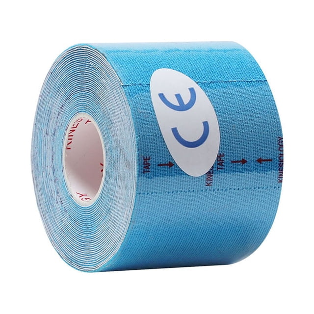 Yuarrent Cinta de kinesiología que vale la pena, cinta elástica de recuperación atlética, rodillera, alivio del dolor muscular, rodilleras, Gimnasios en casa Azul claro 10cm*5m