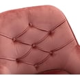 SYNGAR Desk Chairs for Adults, Pink Vanity Stool Chair Velvet with Swivel Wheels and Back for