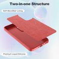 thumbnail image 4 of Elegant Choise Case for Samsung Galaxy A15 5G Liquid Silicone Protective Cover, Red, 4 of 14