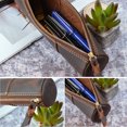 thumbnail image 4 of YAOMOBB Multi-purpose Pencil Case Retro Faux Leather Pencil Case Large Capacity Stationery Storage Pouch with Zipper Closure, 4 of 7