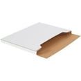 thumbnail image 1 of Boxes Fast BFM20161 Jumbo White Fold-Over Cardboard Mailers, 20 x 16 x 1 Inches, Easy Fold Mailers, Corrugated Die-Cut Shipping Boxes, Multi-Depth, Large White Mailing Boxes (Pack of 20), 1 of 3