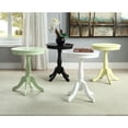 thumbnail image 3 of Cottage White Wood Pedestal Side or End Table, 3 of 5