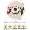 thumbnail image 6 of 13 Inch Round Placemats Set of 6, Red Green Christmas Non Slip Heat Insulation PP Table Mats, Farmhouse Xmas Botanical Winter Washable Place Mats for Kitchen Dining Party Table Decor, 6 of 7