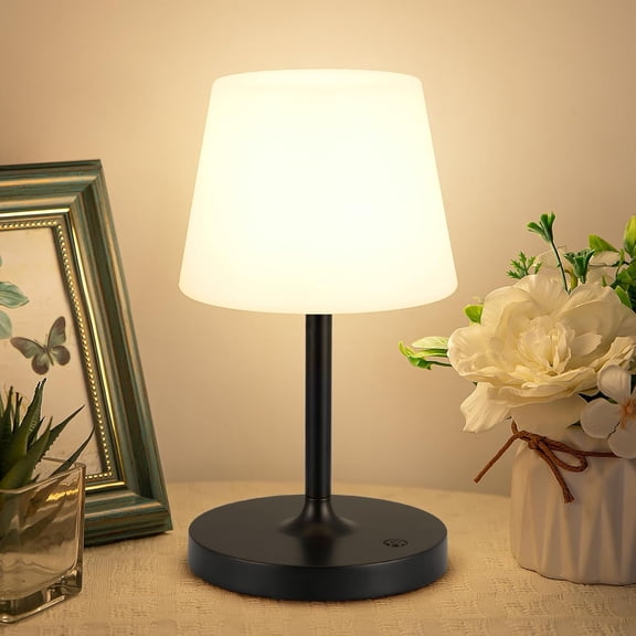 muzi Cordless Shower Lamp Waterproof, Cordless Lamp with 4000mAh Battery, Rechargeable Table Lamp, Touch Dimmable Desk Light for Outdoor, Kitchen, Bathroom, Camping, Patio, IP54