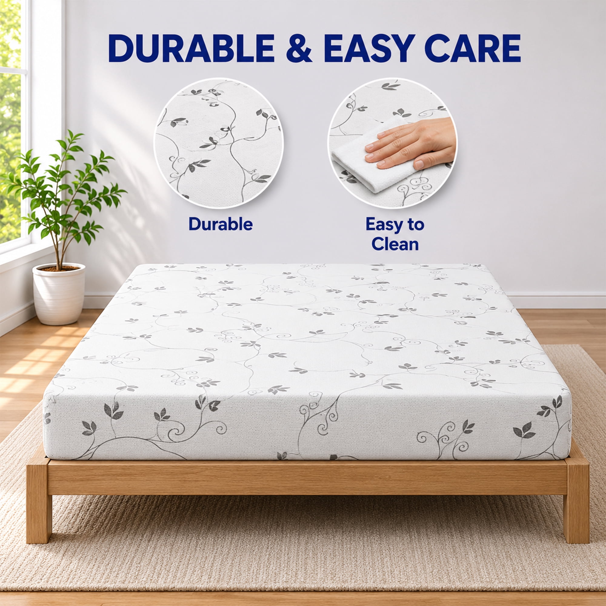 Continental Sleep, 6-Inch Gel Memory Foam RV Mattress Replacement, Medium Firm, Travel Camper Trailer Truck and Bunk, Pressure-Relief Support, 72" x 36"
