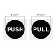 thumbnail image 2 of Uxcell 4" Dia Adhesive Round Push Pull Door Sign Black 4 Set, 2 of 6