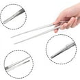 thumbnail image 2 of Professional Chef Tweezers, Ergonomic Design Non-slip Grip Stainless Steel Kitchen Tongs, For Cooking Outdoor Foods Beef Chicken (2Pcs), 2 of 7
