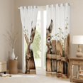 thumbnail image 3 of Homewish Rustic Farm Donkey Curtains Pack of 2 (42x84 Each) for Kid, Flower Plant Botancial Curtains Blackout, Southwestern Animal Bedroom Curtains, Blackout Curtains Room Decor, 3 of 6