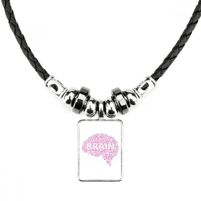 circuitos cerebrales collar a mano colgante de cuerda de cuero Unbranded M