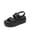 ALL BLACK, variant on Women's Platform Water Sandals Adjustable Lightweight Waterproof Summer Beach Wedge Chunky Sandals