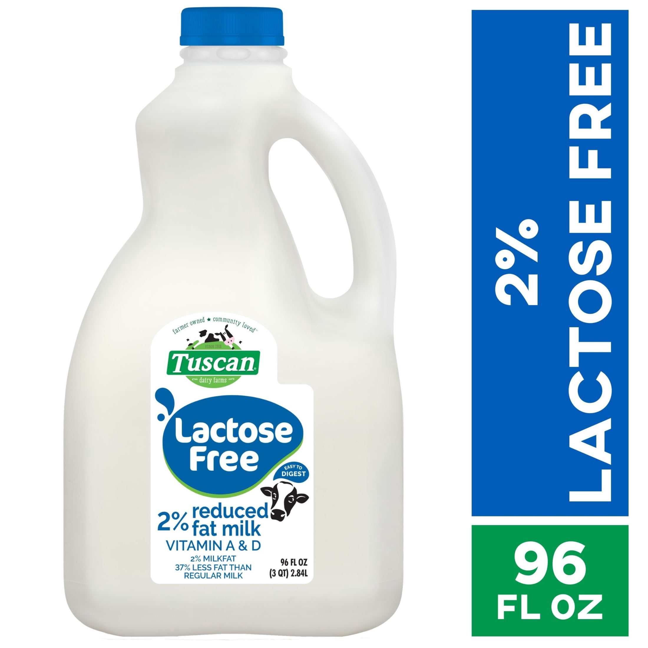 Tuscan Dairy Farms Lactose Free 2% Reduced Fat Milk 96 Fl Oz Carafe