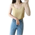 thumbnail image 2 of ZZwxWA Womens Fashion Chiffon Sleeveless Blouse Camisoles Solid Tank Tee Shirt Ladies Loose Round Neck Flowy Tops All-match Summer Holiday, 2 of 3