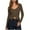 Coffee, variant on Women Slim Fitted V Neck Crop Cardigan Top Casual Long Sleeve Button Front Ribbed Split Hem Knit Shirt
