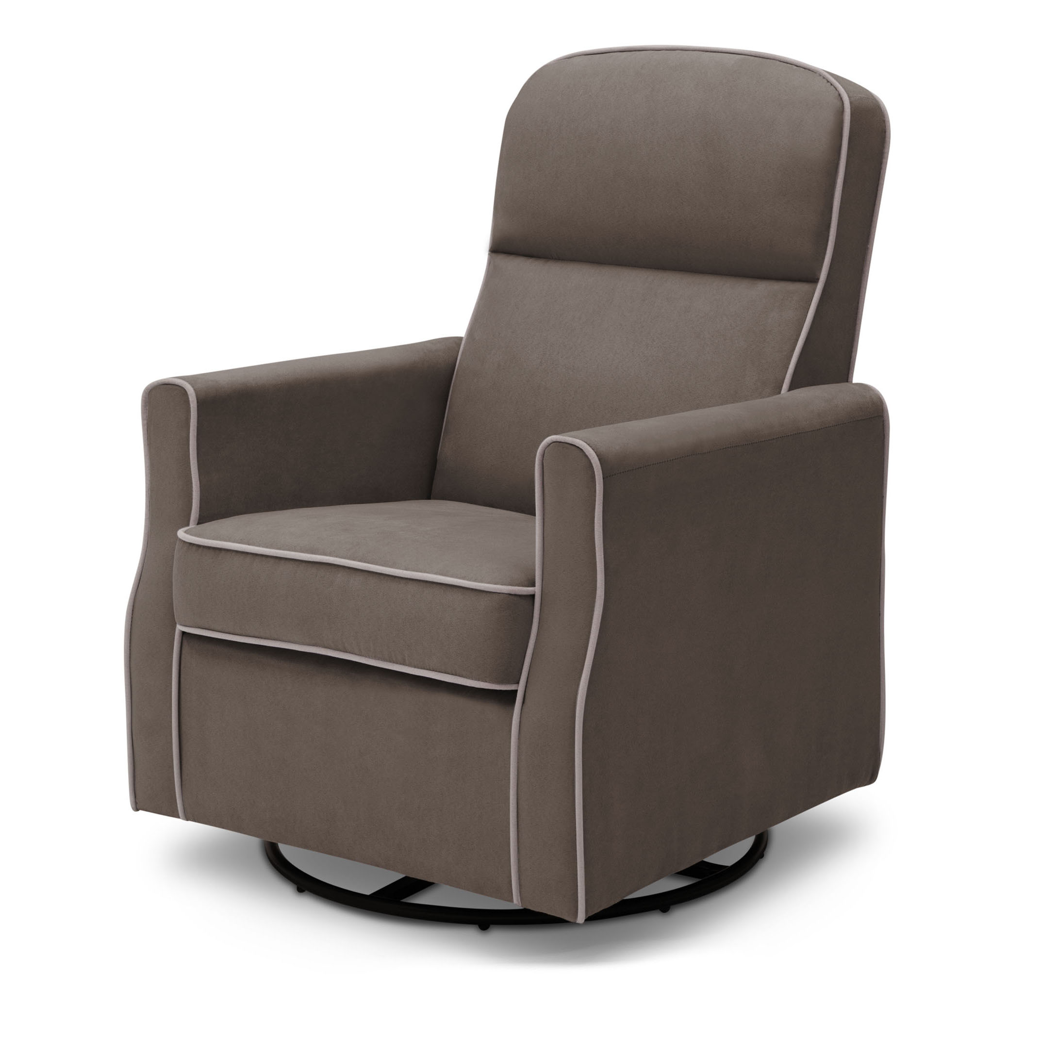 Delta Children Clair Slim Nursery Glider Swivel Rocker Chair, Graphite with Dove Grey Welt - image 5 of 15